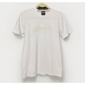 VTG Abercrombie Fitch MOOSE Embroidered White Single Stitch Y2K Muscle Shirt LG